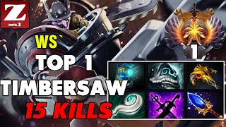 WS Rank 1 TIMBERSAW Offlane 15 Kills  Highest MMR Ranked Match  Z Dota 2 Channel ws timbersaw [upl. by Zoara]