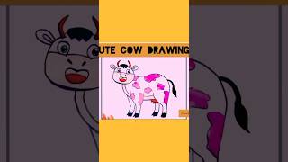 How to draw a CowEasy Cow drawing Animal drawing SanaDrawingtutorial [upl. by Euqnom]