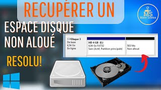 Comment récupérer un espace non alloué sur disque dur dans Windows 108711 [upl. by Larochelle870]