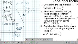 Slope and Inclination of a Line [upl. by Nahseez789]