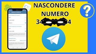 TELEGRAM come nascondere Numero [upl. by Sandberg]