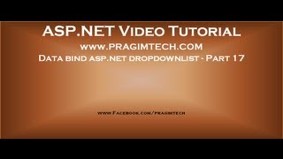 Data bind aspnet dropdownlist with data from the database Part 17 [upl. by Jarrad550]