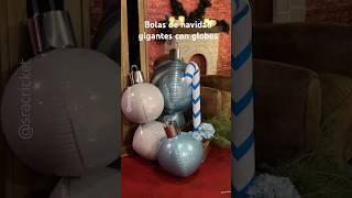 Cómo hacer un casquillo para crear bolas de navidad gigantes con globos Decoración navideña casera [upl. by Marb]