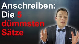 Bewerbung schreiben Die 5 dümmsten Sätze Anschreiben Bewerbung Muster Tipps  M Wehrle [upl. by Lepp302]