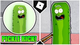 How to get the quotIM PICKLE RICKquot BADGE  PICKLE RICK MORPH in ACCURATE PIGGY ROLEPLAY ROBLOX [upl. by Duester135]