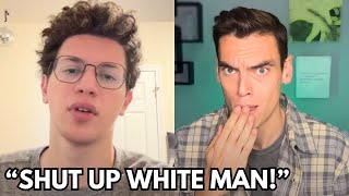 Woke dude goes on UNHINGED rant against white men 😂 [upl. by Anelrihs577]