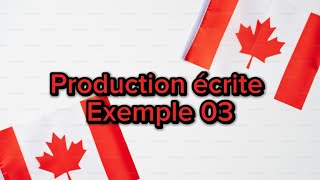 TCF CANADA  production écrite exemple 03 [upl. by Ntisuj]