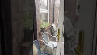 Weather in England Strong rain hail heavy impacts Durham UK [upl. by Norag]