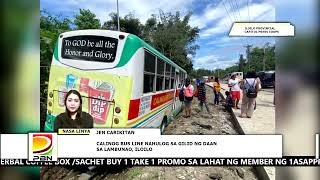 CALINOG BUS LINE NAHULOG SA GILID NG DAAN SA LAMBUNAO ILOILO [upl. by Iuq]