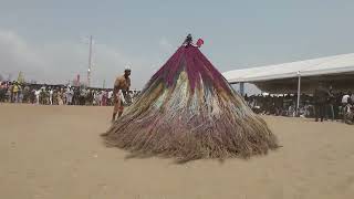 Amazing Zangbeto dancing at Vodoo Festival 2023 Ouidah Benin [upl. by Anilat]