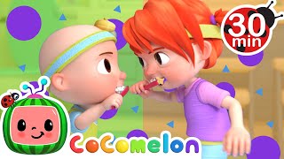 Brush Your Teeth Race Song  CoComelon Nursery Rhymes amp Kids Songs [upl. by Edla644]