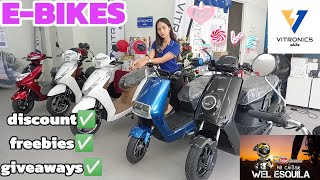 EBIKES NG VITRONICS  FREEBIES AT DISCOUNT NA PANALO  AFTERSALES NA SIGURADO [upl. by Concha]