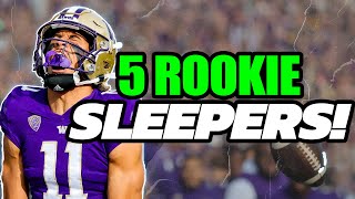 5 Sleepers I LOVE for 2024 Dynasty Football Rookie Drafts [upl. by Funch]