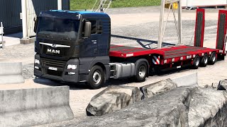 ETS 2  MAN TGX Euro 6 Transporting a Wheel Loader from Targu Mures [upl. by Jeconiah]