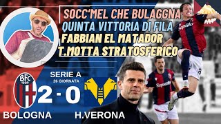 🔴🔵 BOLOGNA HVERONA 20  FABBIAN amp FREULER È LA QUINTA DI FILA È UN BOLOGNA DA URLO [upl. by Lahcar521]