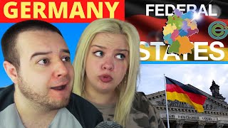 Geography Now  STATES OF GERMANY EXPLAINED  AMERICAN COUPLE REACTION [upl. by Weinberg]