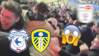 😱 AWAY DAY CHAOS AS LEEDS LEATHER CARDIFF Cardiff City 03 Leeds United  202324 [upl. by Levesque]