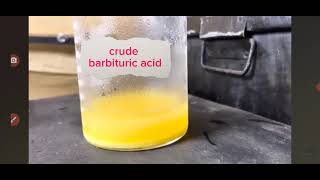 synthesis of barbituric acid by condensation of diethylmalonate and urea [upl. by Ynavoj]