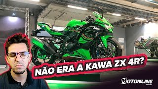 VOCÊ NÃO NOTOU Kawasaki ZX 4R estava DISFARÇADA no lançamento no Brasil [upl. by Amirak174]