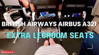 British Airways Extra Legroom Seats Airbus A321  November 2024 [upl. by Alig]