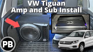 2009  2015 VW Tiguan Amp and Sub Install [upl. by Damick]