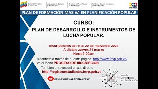 PLAN DE DESARROLLO E INSTRUMENTOS DE LUCHA POPULAR [upl. by Ttehr]