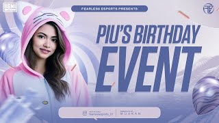 PIUPIU BDAY’S EVENT INR 7000 PRIZEPOOL FINALS LIVE  BGMI LIVE bgmi girlgamer [upl. by Aillimac]