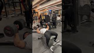 100 KG Dumbbell Press ✅🔥 dumbbellworkout navafitness dumbbellexercises fitindia [upl. by Colas]