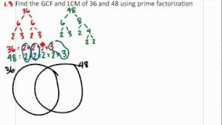 Grade 8  13  GCF and LCM with Prime Factorization [upl. by Danie]