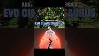 Rudy vs EVO Giganotosaurus shorts arksurvivalevolved ark edit iceage vs vsbattle [upl. by Airet]