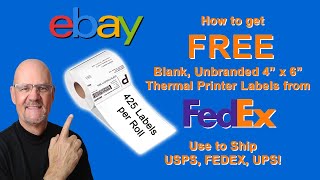 How to get FREE Blank Unbranded Thermal Printer Labels from FEDEX [upl. by Trevah]