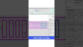 Edit wall profile in Revit shorts revit tutorial [upl. by Tiraj]