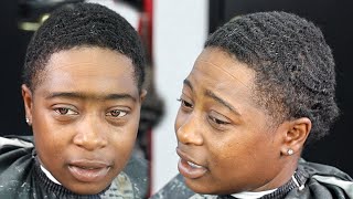 FEMALE WAVER HAIRCUT DALLAS SHAG LOW BALD TAPER HAIRCUT TUTORIAL [upl. by Peltz54]