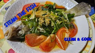 Yummy recipe for steaming the fish you catch cleanandcook fishrecipe [upl. by Devinna]