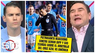 LA QUE SE ARMÓ Pietrasanta sale en defensa del AMÉRICA y el arbitraje ante CRUZ AZUL  SportsCenter [upl. by Marmawke]