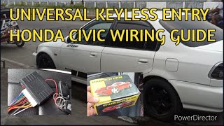 HOW TO INSTALL KEYLESS ENTRY HONDA CIVIC WITH KEYLESS TRUNK [upl. by Eirroc]