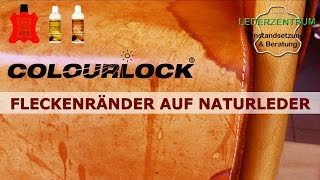 Fleckenränder auf Leder Anleitung  COLOURLOCK [upl. by Neelahs524]