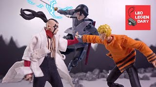 Naruto and Sasuke vs Jigen Epic Battle  StopMotion [upl. by Llertniuq]