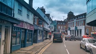 Driving in Guildford town  Surrey [upl. by Htebazila]