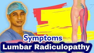 Lumbar Radiculopathy Symptomslowbackpain lumbar radiculopathy causes PainfixRx [upl. by Mathian]