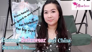 SWIMWEAR HAUL  REVIEW LEBIH MURAH DARI SHOPEE  Dear Lover Wholesale amp Dropship [upl. by Airamalegna774]