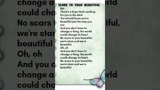 Scars to Your Beautiful  Alessia Cara lyrics lyrics lyricvideo song [upl. by Ecitnerp]