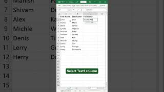 Merge Data Using Concat Formula in Ms excel excelformula excel [upl. by Aokek]