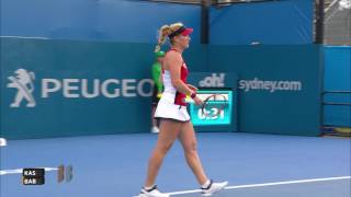 Babos v Kasatkina Match Highlights R1  Apia International Sydney 2017 [upl. by Ahsenav]