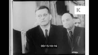 1949 New York US Shostakovich at the Waldorf Conference 16mm [upl. by Arraik]