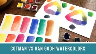 Cotman vs Van Gogh  Student Grade Watercolor Comparison [upl. by Olsson553]