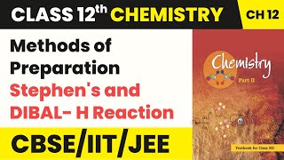 Methods of Preparation Stephens and DIBAL H Reaction  Class 12 Chemistry Unit 8  CBSE 202425 [upl. by Secrest]