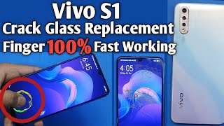 Vivo s1 glass replacement  vivo s1 crack glass replacementBroken glass changefingerprint work [upl. by Drusie]