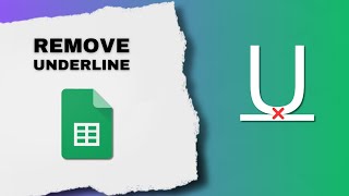 How to Remove Underline in Google Sheet [upl. by Sterne]