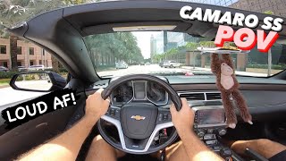 CAMMED CAMARO SS POV TEST DRIVE  Cruising in an INSANELY LOUD Convertible Camaro SS [upl. by Siurad868]